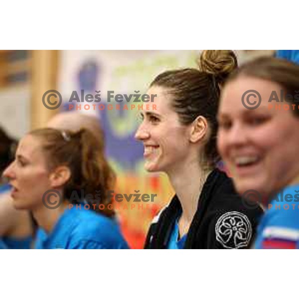 Eva Lisec of Slovenia during a friendly basketball match on Rakete Tour between Slovenia and Croatia in Menges, Slovenia on May 24, 2023