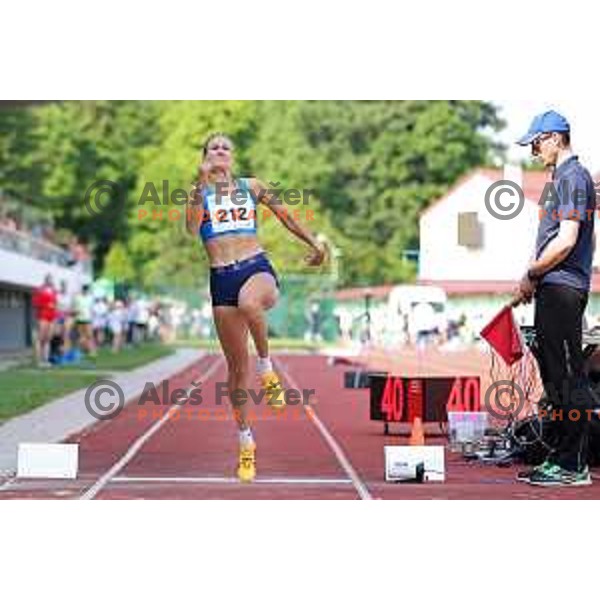 Neja Filipic competes in Women\'s Long Jump at International Track and Field Meeting in Slovenska Bistrica, Slovenia on May 27, 2023