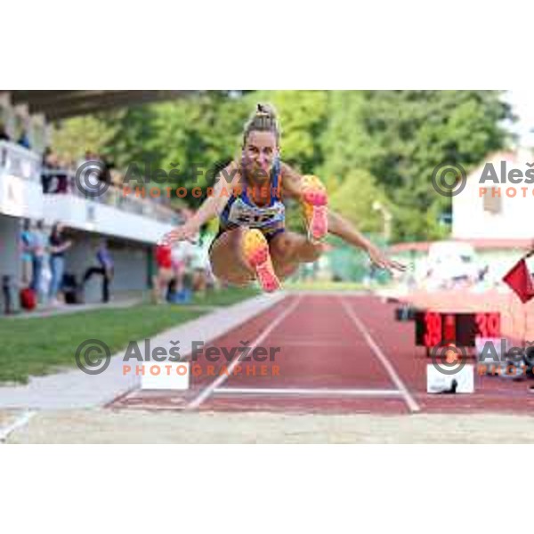 Neja Filipic competes in Women\'s Long Jump at International Track and Field Meeting in Slovenska Bistrica, Slovenia on May 27, 2023