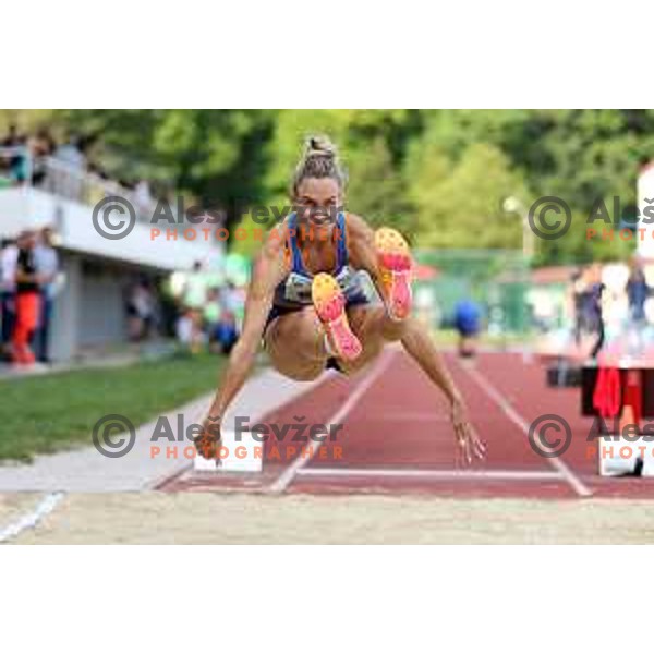 Neja Filipic competes in Women\'s Long Jump at International Track and Field Meeting in Slovenska Bistrica, Slovenia on May 27, 2023