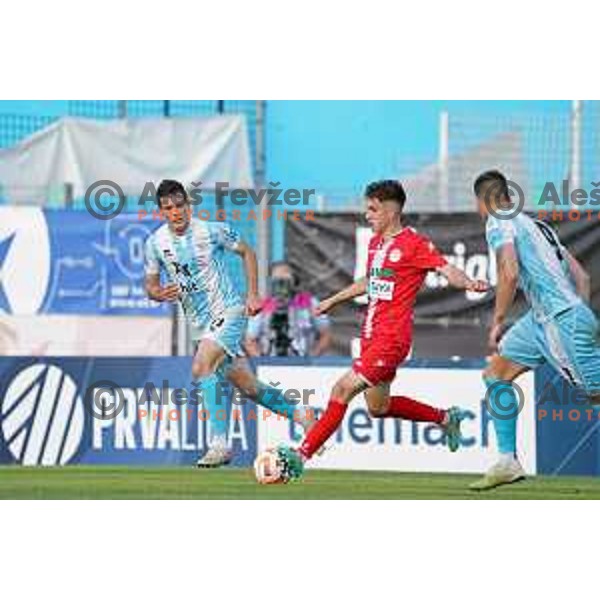 in action during Prva Liga Telemach play-off football match between Gorica and Aluminij in Nova Gorica on May 28, 2023