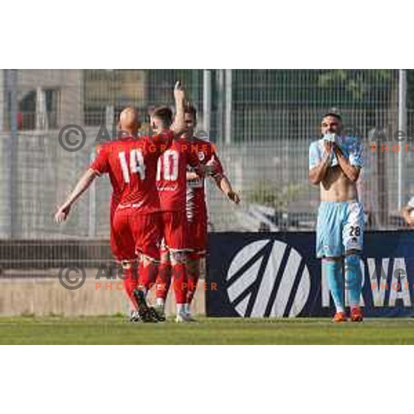 in action during Prva Liga Telemach play-off football match between Gorica and Aluminij in Nova Gorica on May 28, 2023