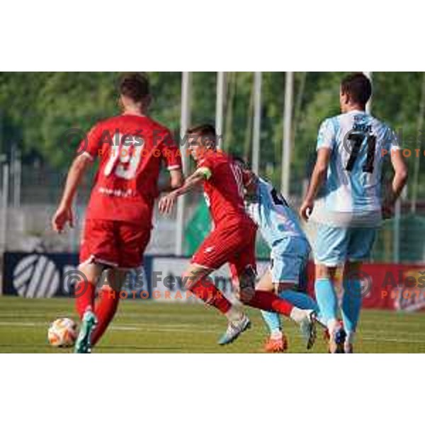 in action during Prva Liga Telemach play-off football match between Gorica and Aluminij in Nova Gorica on May 28, 2023