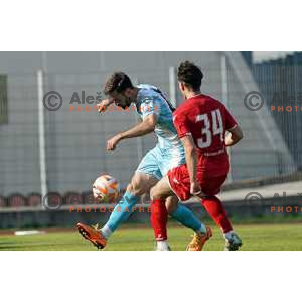 in action during Prva Liga Telemach play-off football match between Gorica and Aluminij in Nova Gorica on May 28, 2023