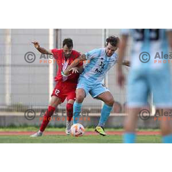 in action during Prva Liga Telemach play-off football match between Gorica and Aluminij in Nova Gorica on May 28, 2023