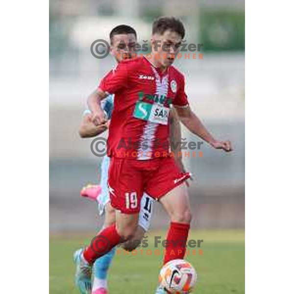 in action during Prva Liga Telemach play-off football match between Gorica and Aluminij in Nova Gorica on May 28, 2023