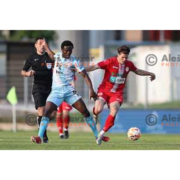 in action during Prva Liga Telemach play-off football match between Gorica and Aluminij in Nova Gorica on May 28, 2023