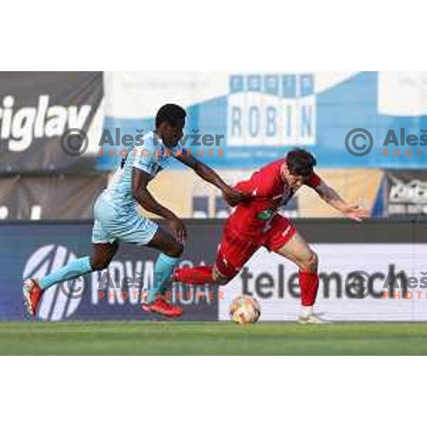 in action during Prva Liga Telemach play-off football match between Gorica and Aluminij in Nova Gorica on May 28, 2023