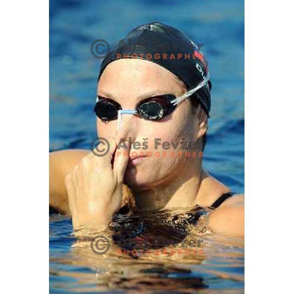 Sara Isakovic, member of the slovenian Olympic swimming team, at team practice session , Kodeljevo, Ljubljana , 28.07.2008 