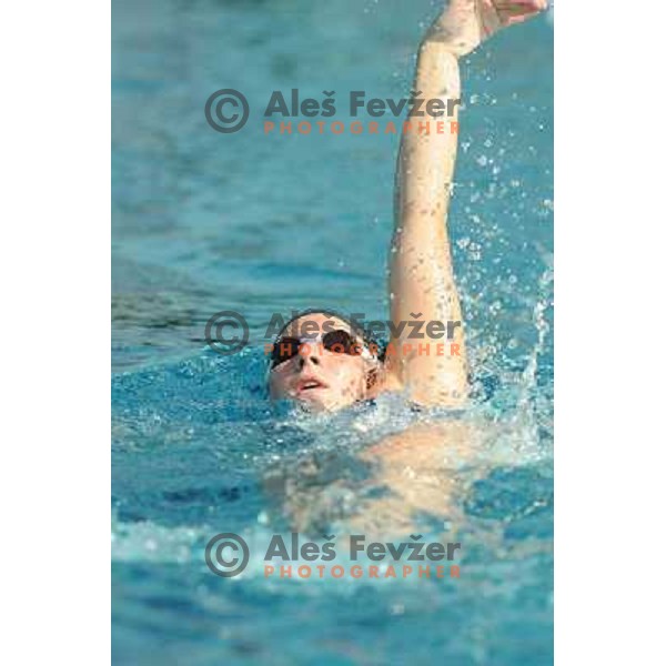 Anja Klinar, member of the slovenian Olympic swimming team, at team practice session , Kodeljevo, Ljubljana , 28.07.2008 