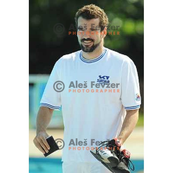 Peter Mankoc ,member of the slovenian Olympic swimming team, at team practice session , Kodeljevo, Ljubljana , 28.07.2008 