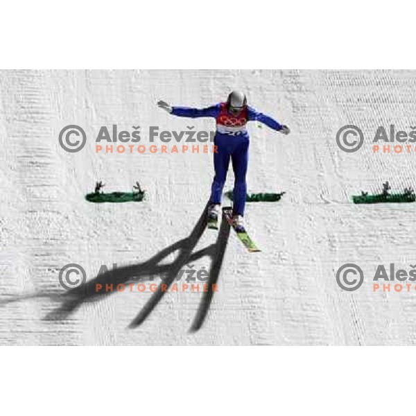 Primoz Peterka (SLO) at 90 m individual ski jumping event in Pragelato at Torino 2006 Winter Olympic games, Italy on February 12, 2006