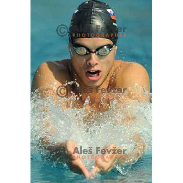 Matjaz Markic ,member of the slovenian Olympic swimming team, at team practice session , Kodeljevo, Ljubljana , 28.07.2008 