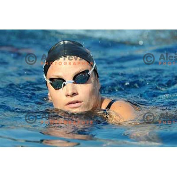 Sara Isakovic, member of the slovenian Olympic swimming team, at team practice session , Kodeljevo, Ljubljana , 28.07.2008 