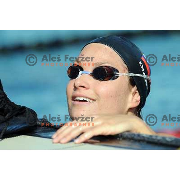 Sara Isakovic, member of the slovenian Olympic swimming team, at team practice session , Kodeljevo, Ljubljana , 28.07.2008 