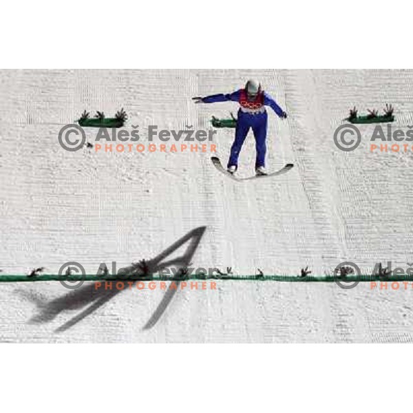 Primoz Peterka (SLO) at 90 m individual ski jumping event in Pragelato at Torino 2006 Winter Olympic games, Italy on February 12, 2006