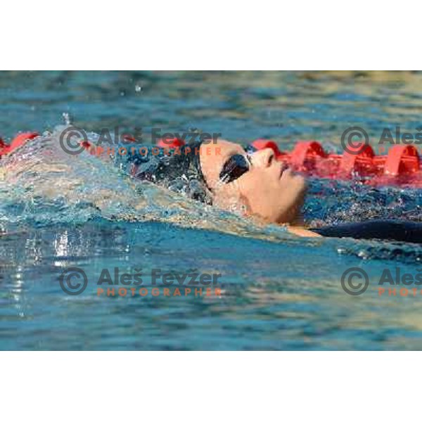 Anja Klinar, member of the slovenian Olympic swimming team, at team practice session , Kodeljevo, Ljubljana , 28.07.2008 