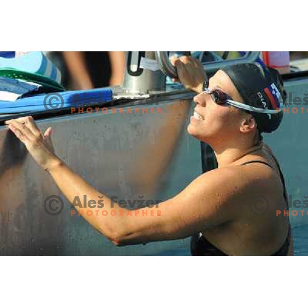 Anja Carman member of the slovenian Olympic swimming team, at team practice session , Kodeljevo, Ljubljana , 28.07.2008 