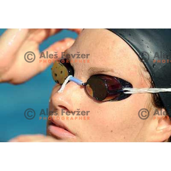 Sara Isakovic, member of the slovenian Olympic swimming team, at team practice session , Kodeljevo, Ljubljana , 28.07.2008 