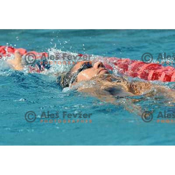 Damir Dugonjic ,member of the slovenian Olympic swimming team, at team practice session , Kodeljevo, Ljubljana , 28.07.2008 