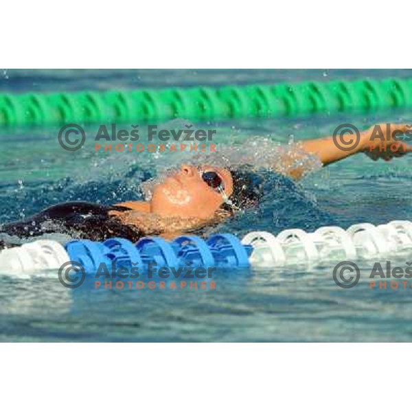 Anja Carman member of the slovenian Olympic swimming team, at team practice session , Kodeljevo, Ljubljana , 28.07.2008 