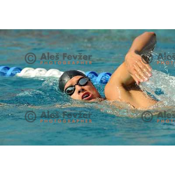 Matjaz Markic ,member of the slovenian Olympic swimming team, at team practice session , Kodeljevo, Ljubljana , 28.07.2008 