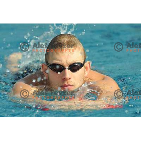 Luka Turk ,member of the slovenian Olympic swimming team, at team practice session , Kodeljevo, Ljubljana , 28.07.2008 