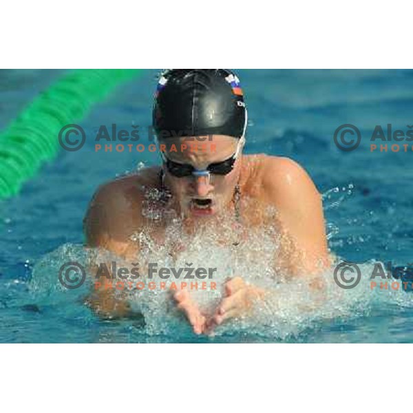 Anja Klinar, member of the slovenian Olympic swimming team, at team practice session , Kodeljevo, Ljubljana , 28.07.2008 