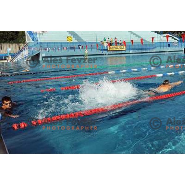 Damir Dugonjic ,member of the slovenian Olympic swimming team, at team practice session , Kodeljevo, Ljubljana , 28.07.2008 