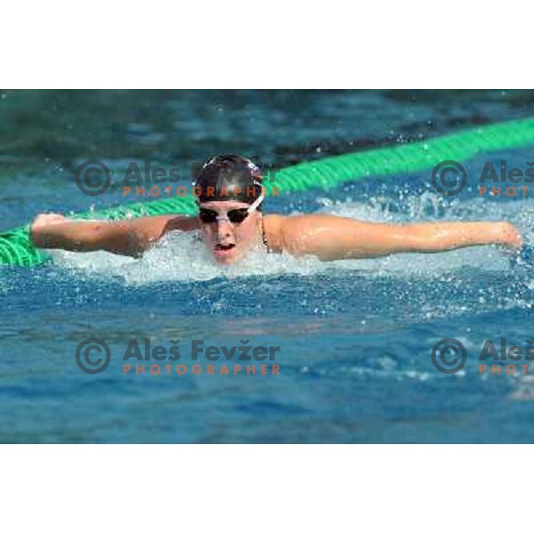 Anja Klinar ,member of the slovenian Olympic swimming team, at team practice session , Kodeljevo, Ljubljana , 28.07.2008 