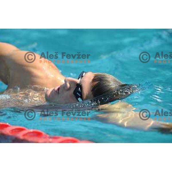 Jernej Godec ,member of the slovenian Olympic swimming team, at team practice session , Kodeljevo, Ljubljana , 28.07.2008 