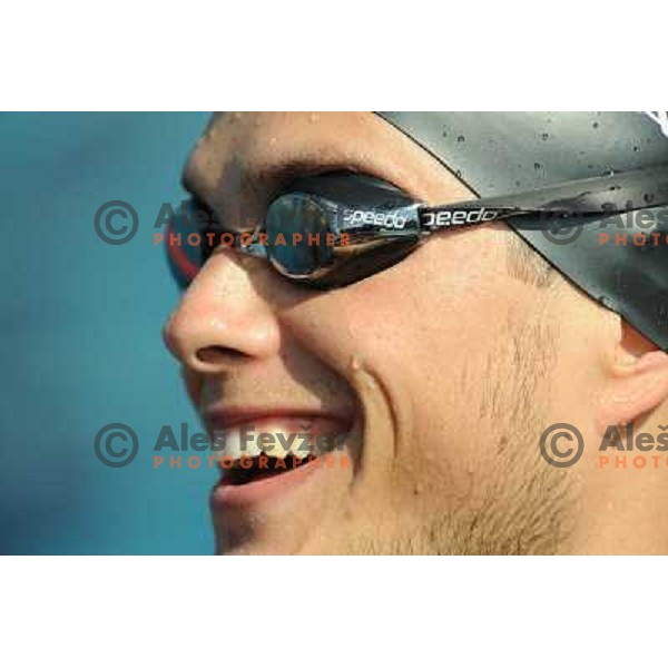 Matjaz Markic ,member of the slovenian Olympic swimming team, at team practice session , Kodeljevo, Ljubljana , 28.07.2008 