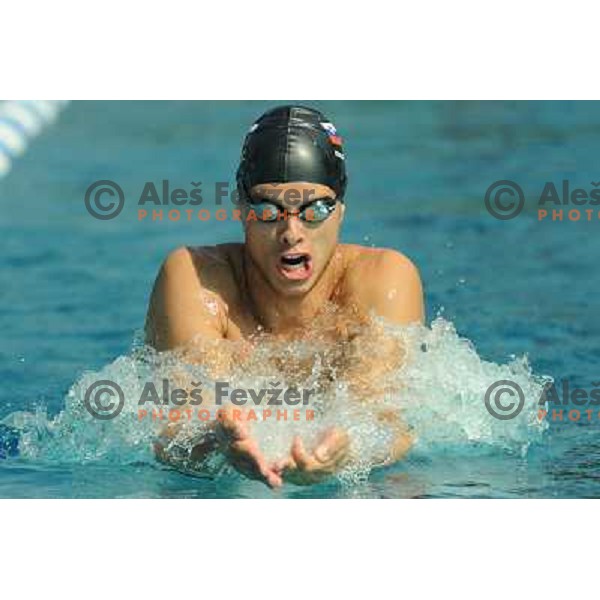 Matjaz Markic ,member of the slovenian Olympic swimming team, at team practice session , Kodeljevo, Ljubljana , 28.07.2008 