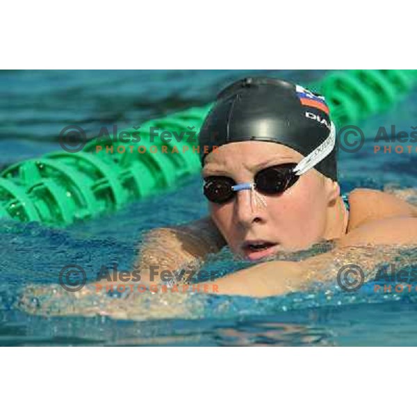 Anja Klinar, member of the slovenian Olympic swimming team, at team practice session , Kodeljevo, Ljubljana , 28.07.2008 