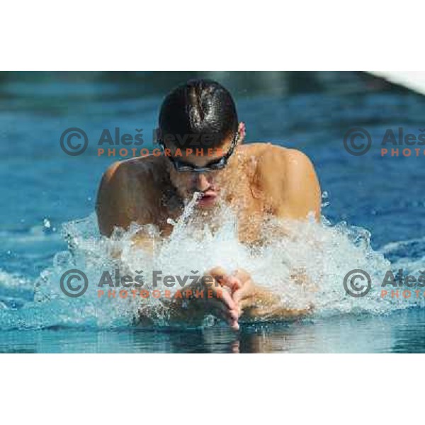 Damir Dugonjic ,member of the slovenian Olympic swimming team, at team practice session , Kodeljevo, Ljubljana , 28.07.2008 