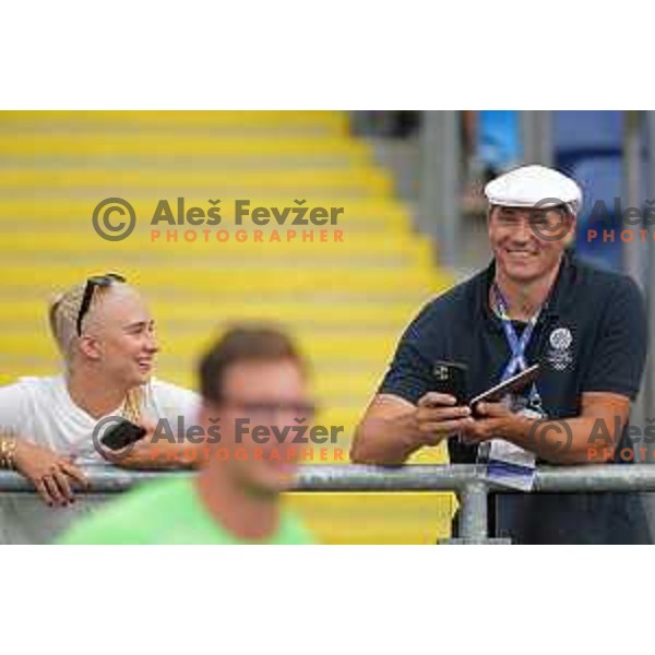 Anna Maria Orel and Gert Kanter at Athletics European Team Championships in Katowice during European Games in Poland on June 21, 2023