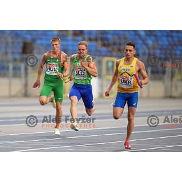 Anej Curin Prapotnik (SLO), member of 4x100 meters Men’s Relay at Athletics European Team Championships in Katowice during European Games in Poland on June 21, 2023
