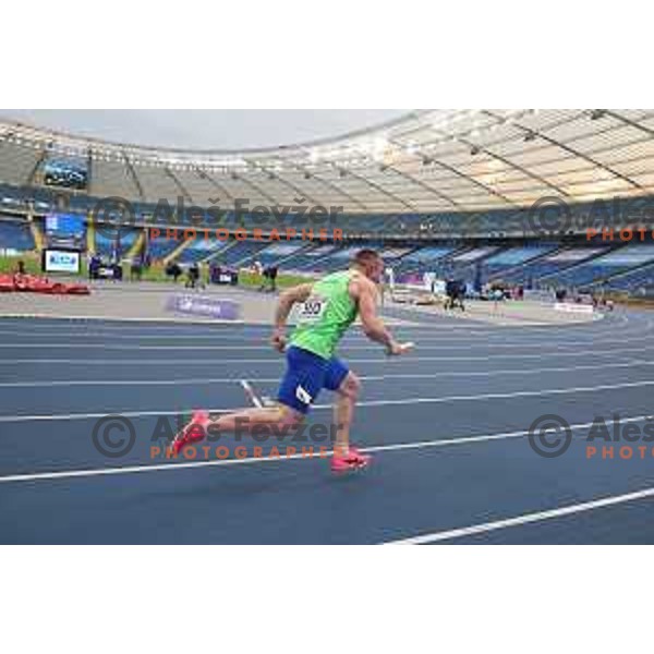 Jernej Gumilar (SLO), member of 4x100 meters Men’s Relay at Athletics European Team Championships in Katowice during European Games in Poland on June 21, 2023