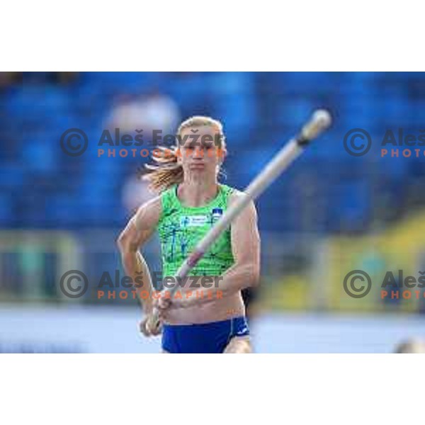 Tina Sutej (SLO) competes in Athletics European Team Championships in Katowice during European Games in Poland on June 21, 2023