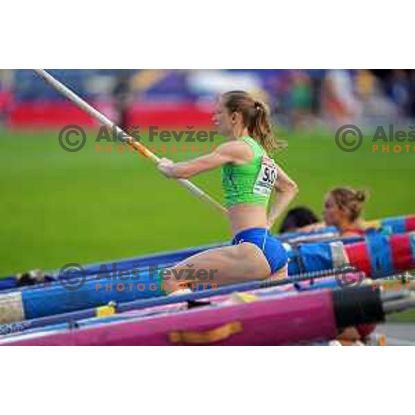 Tina Sutej (SLO) competes in Athletics European Team Championships in Katowice during European Games in Poland on June 21, 2023
