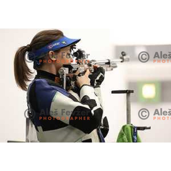 Ziva Dvorsak (SLO) competes in Women’s shooting in 10 meters Air Rifle during European Games in Wroclaw, Poland on June 23, 2023
