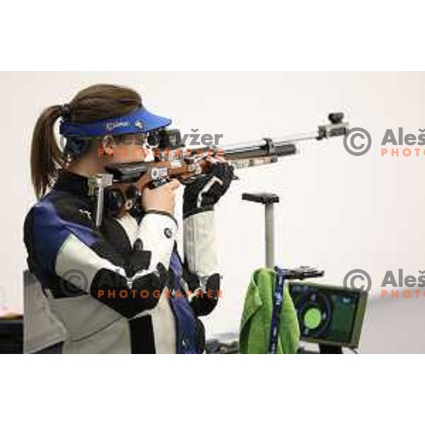 Ziva Dvorsak (SLO) competes in Women’s shooting in 10 meters Air Rifle during European Games in Wroclaw, Poland on June 23, 2023