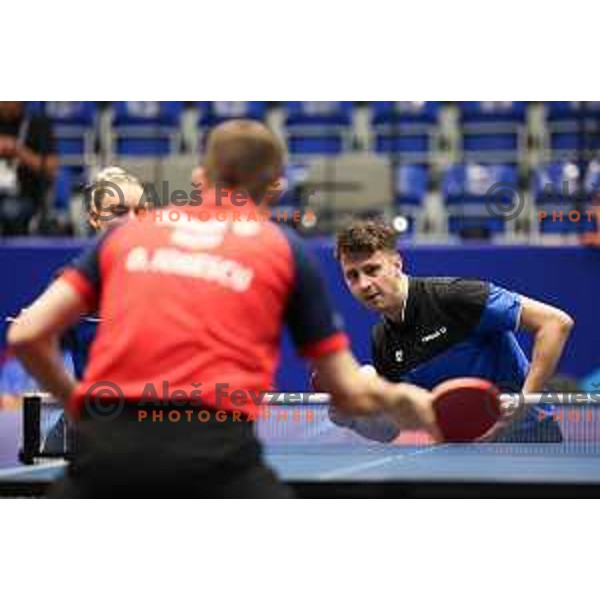 (SLO) during mixed doubles round of 16 during European Games in Krakow, Poland on June 23, 2023. Foto: Filip Barbalic