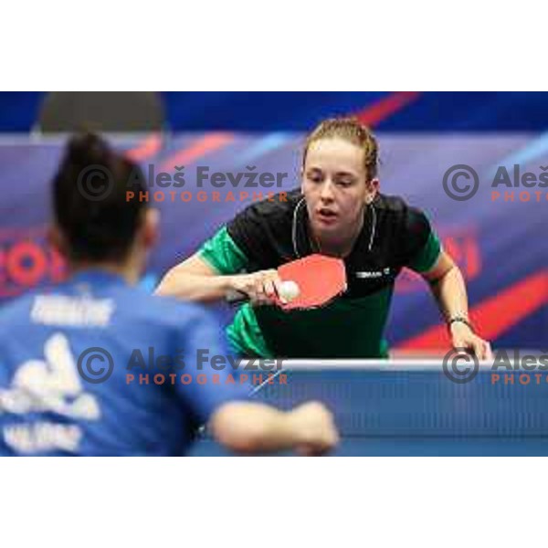 Ana Tofant (SLO) during table tennis women\'s singles preliminary round 2 during European Games in Krakow, Poland on June 23, 2023. Foto: Filip Barbalic