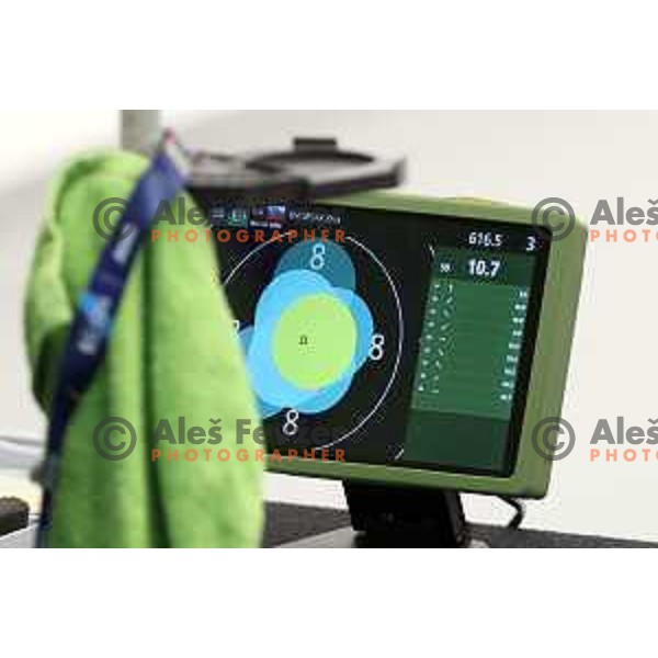 Ziva Dvorsak (SLO) competes in Women’s shooting in 10 meters Air Rifle during European Games in Wroclaw, Poland on June 23, 2023