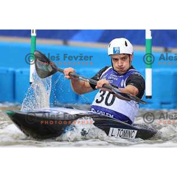 Lan Tominc of Slovenia kayak and canoe team during the Men\'s Kayak 1st Heat in Canoe Slalom at European Games in Krakow, Poland on June 29, 2023. Foto: Filip Barbalic