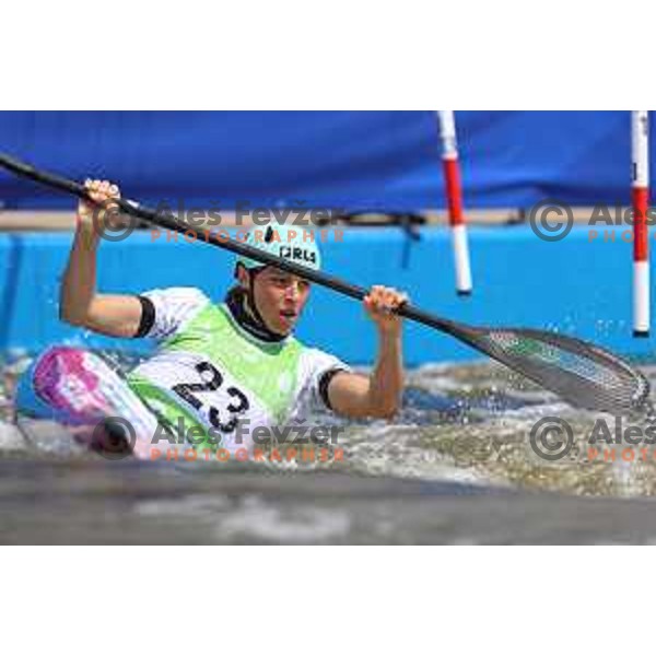 Ajda Novak of Slovenia kayak and canoe team during the Women\'s Kayak 1st Heat in Canoe Slalom at European Games in Krakow, Poland on June 29, 2023. Foto: Filip Barbalic