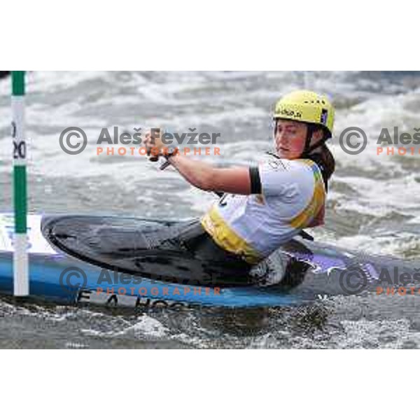 Eva Alina Hocevar (SLO) competes in Women\'s Team C-1 Final in Canoe Slalom at European Games in Krakow, Poland on June 30, 2023. Foto: Filip Barbalic