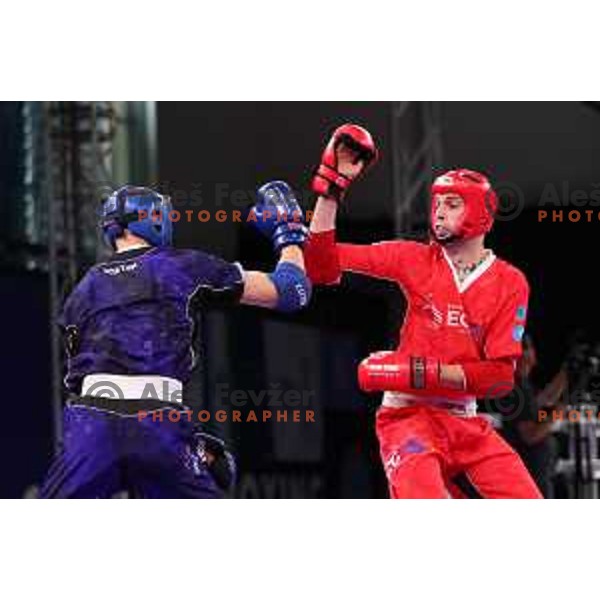 Erik Zorn (SLO, red) competes in Kickboxing - Men’s Point Fighting -84 kg at European Games 2023, Myslenice, Poland on June 30, 2023