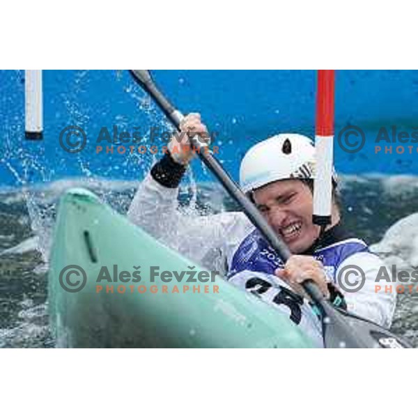 Ziga Lin Hocevar (SLO) competes in Canoe Slalom semi-final in Men’s Kayak K-1 in Kolna Sports Centre, Krakow during European Games 2023, Poland on July 1, 2023